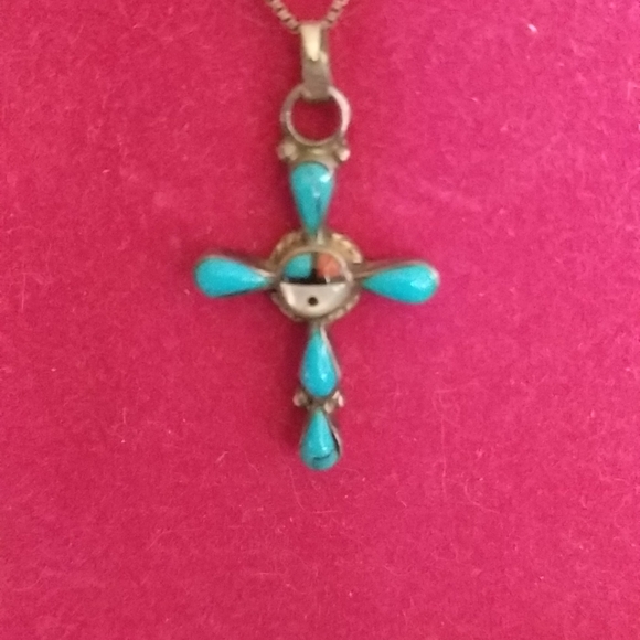 Zuni Jewelry Sterling Silver Zuni Cross Necklace Poshmark